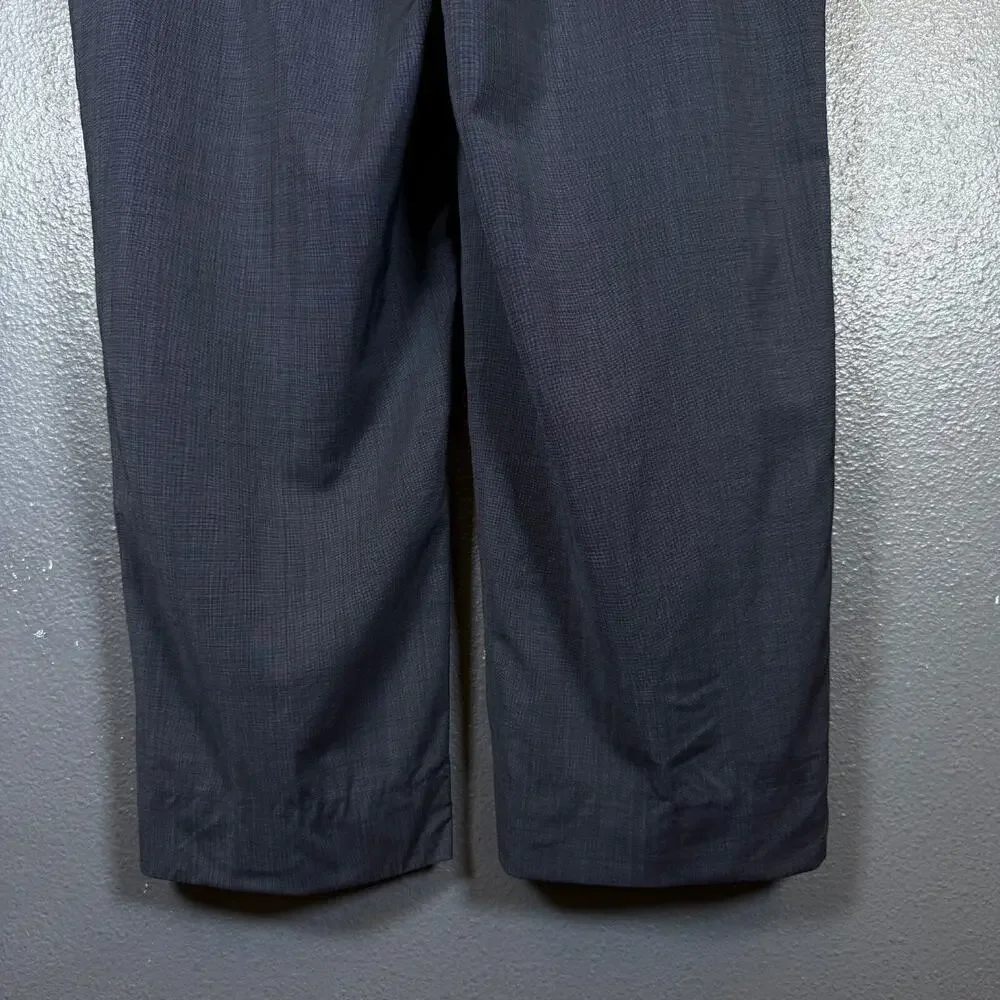 Canali eu58(39x29) men’s blue casual pants pantaloon 100% wool travel